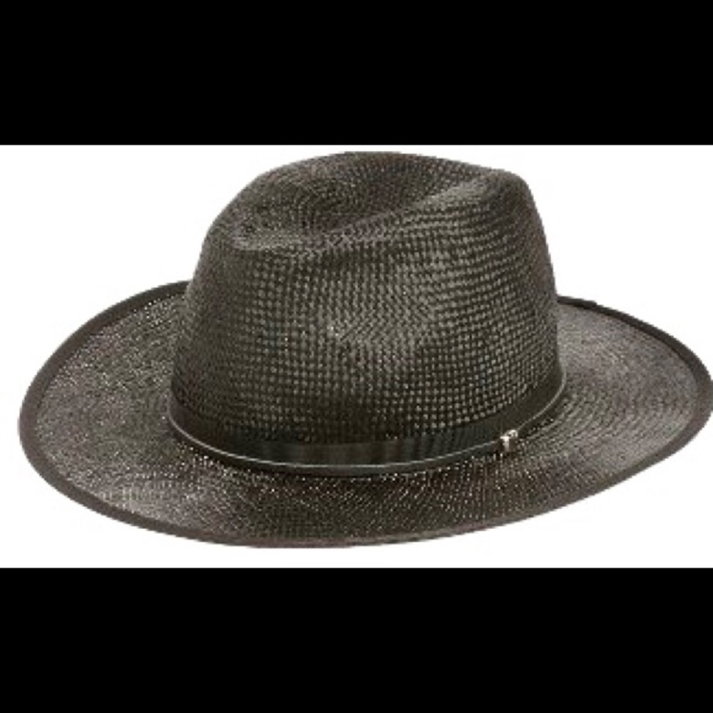 The Kooples x Art Comes Woven Hat Black Skull Made in Italy